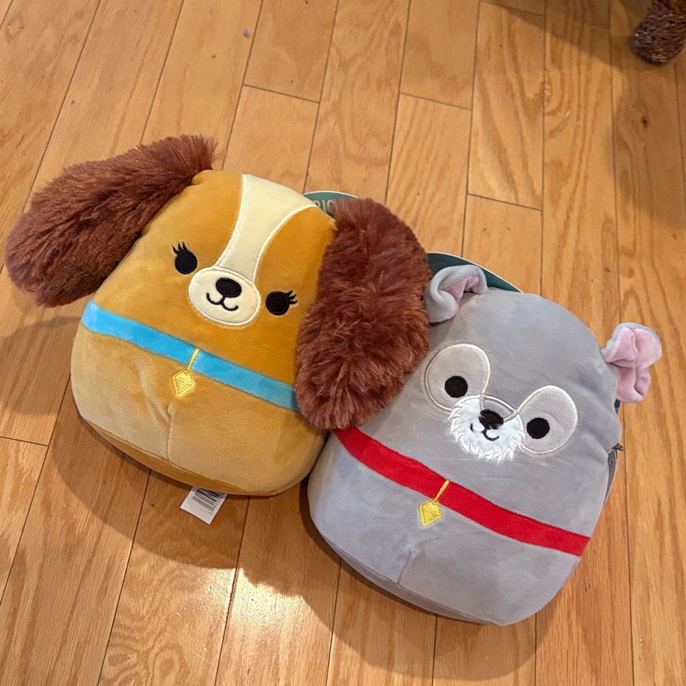 NWT Lady and Tramp Squishmallow set